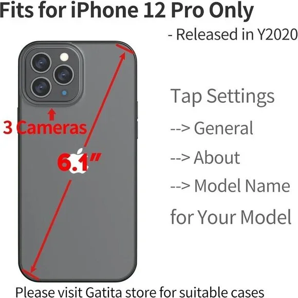 Black Rim Smoke Translucent Case iPhone 12/12 Pro Slim Shockproof Partial Matte - Picture 6 of 8